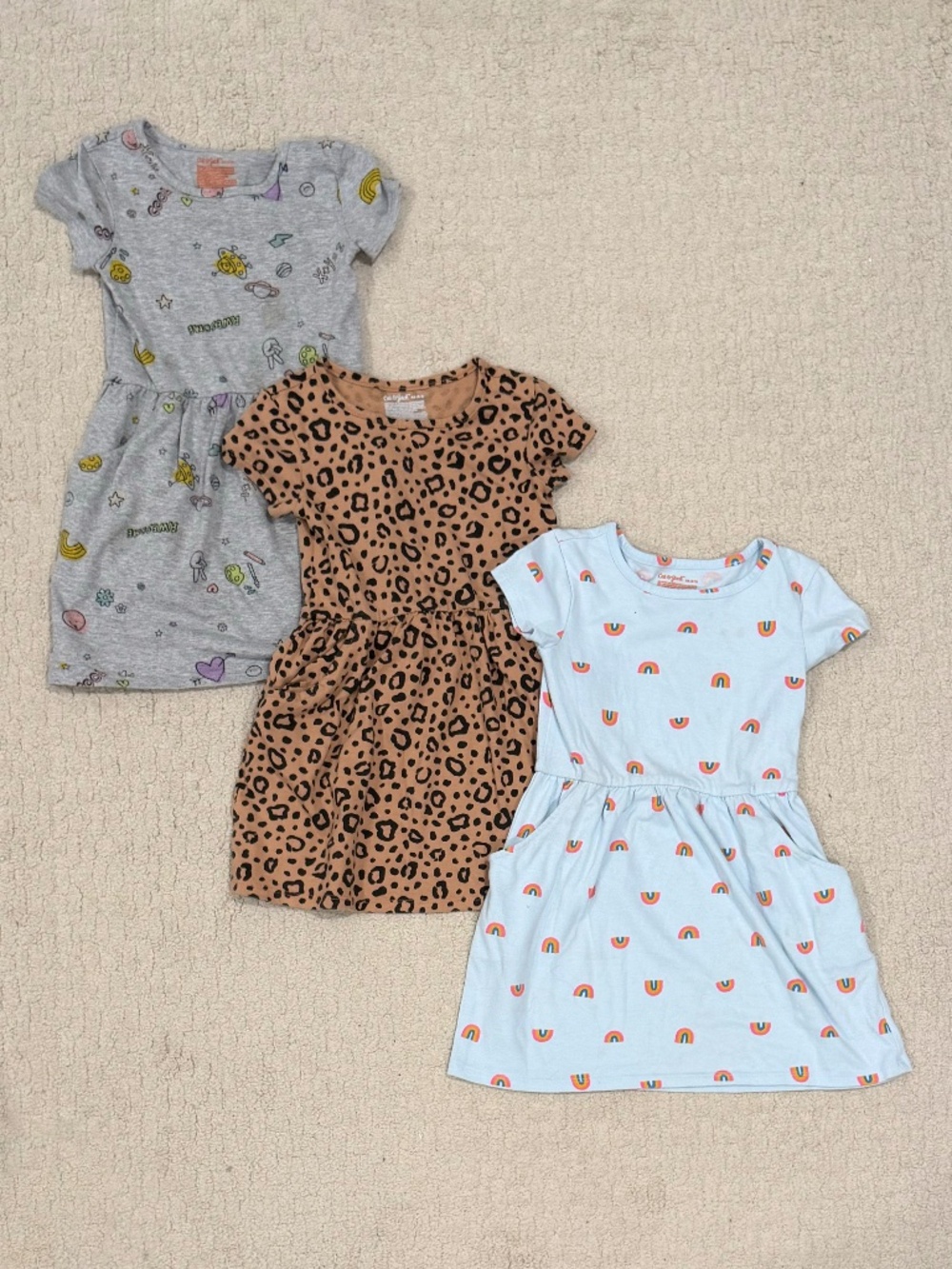 Bundle of 3 Cat & Jack Casual Dresses Size XS (4/5)